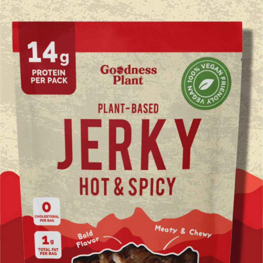 Meaty Vegan Jerky: Hot & Spicy